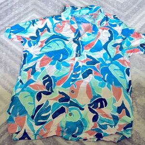 NWT old navy match the family print shirt men’s rayon size large